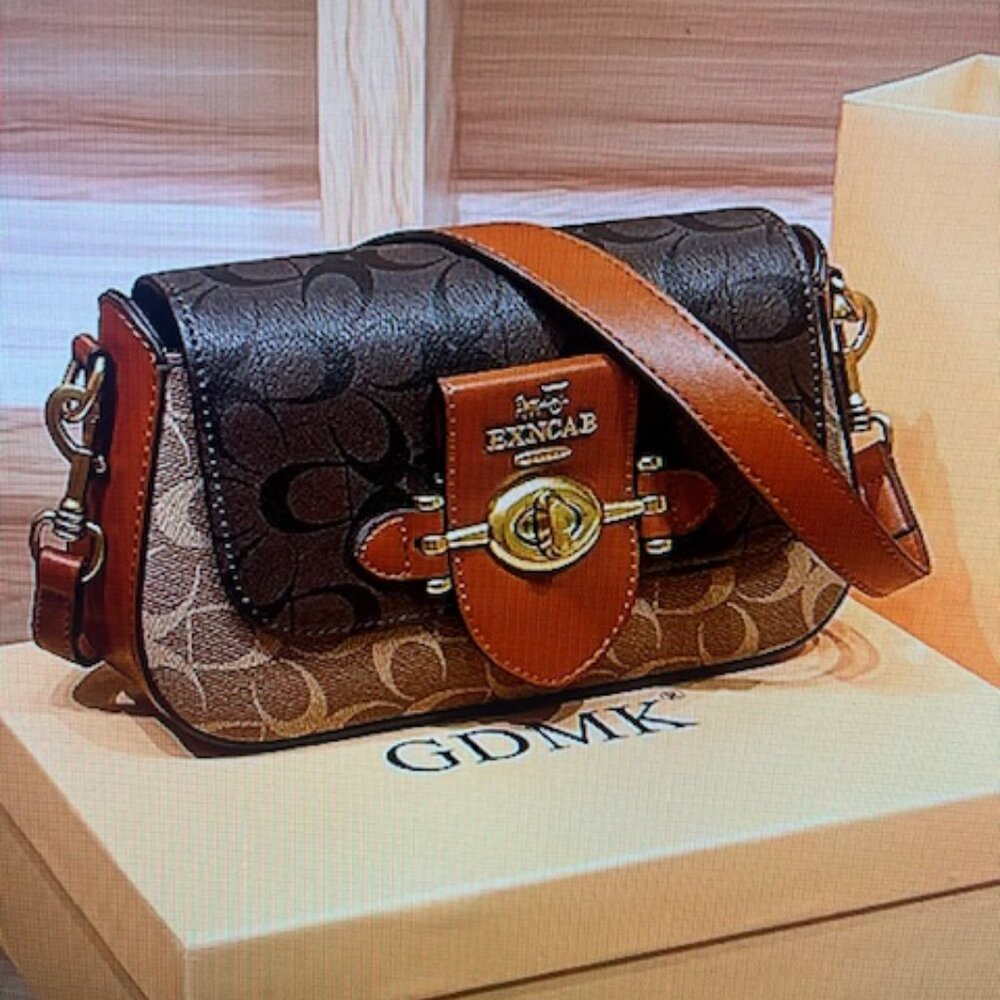 Multi Brand Women's Leather  Handmade bags Coffee 796